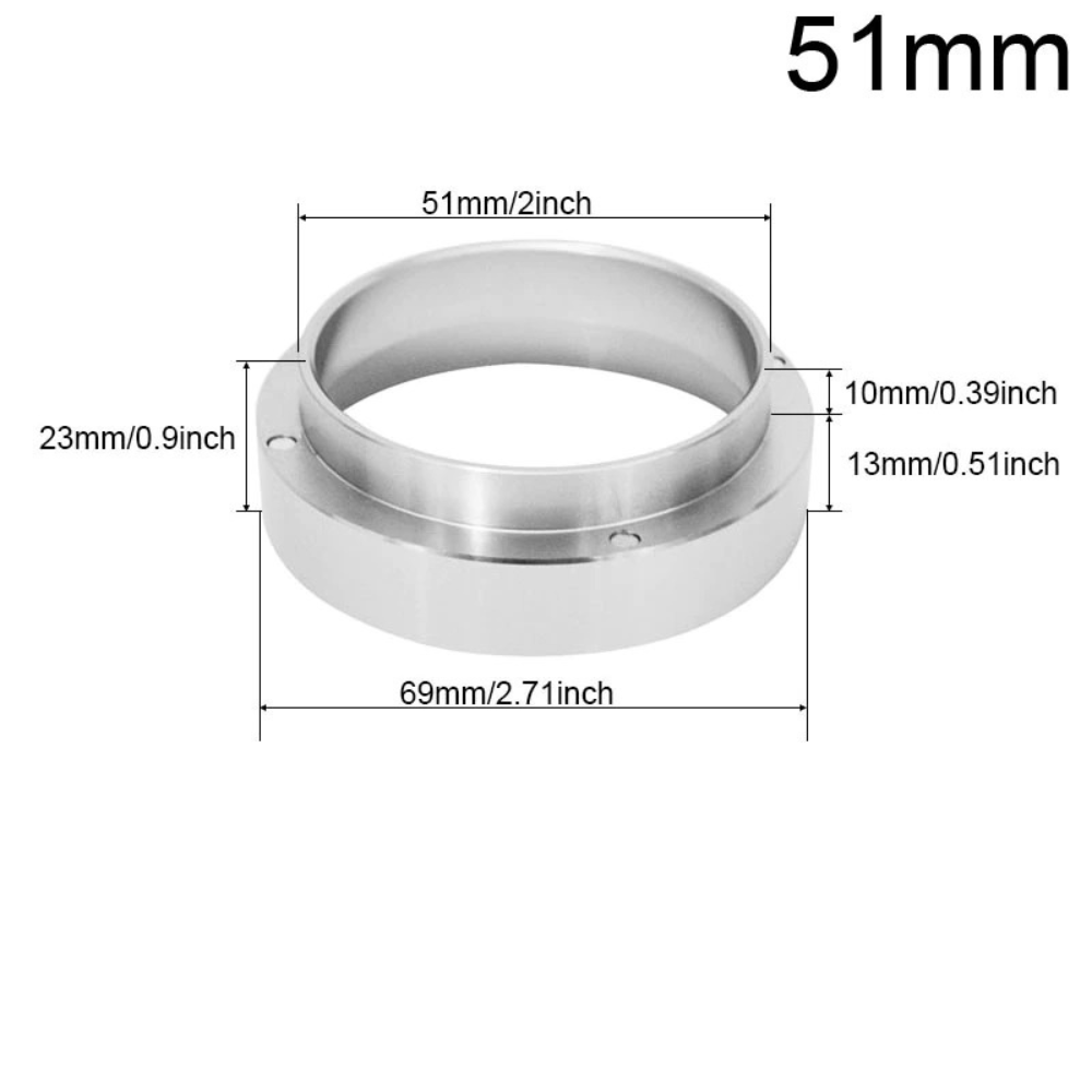 51/53/58mm Coffee Aluminum Dosing Ring Tamper Powder Espresso Funnel Breville