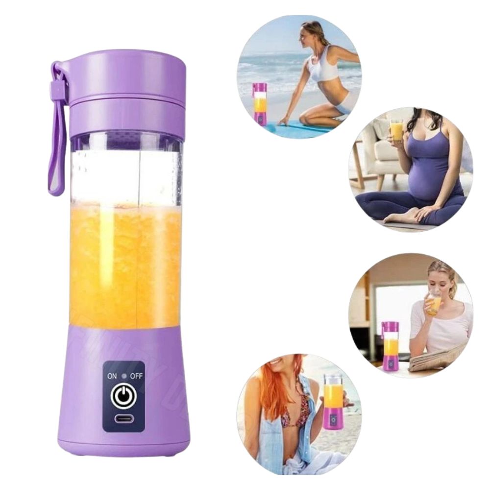 6-Blades Rechargeable Portable USB Electric Fruit Juicer Blender Travel Bottle