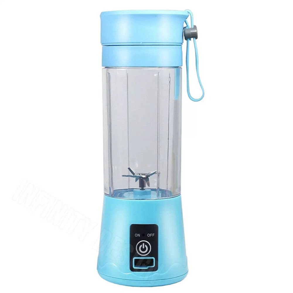 6-Blades Rechargeable Portable USB Electric Fruit Juicer Blender Travel Bottle
