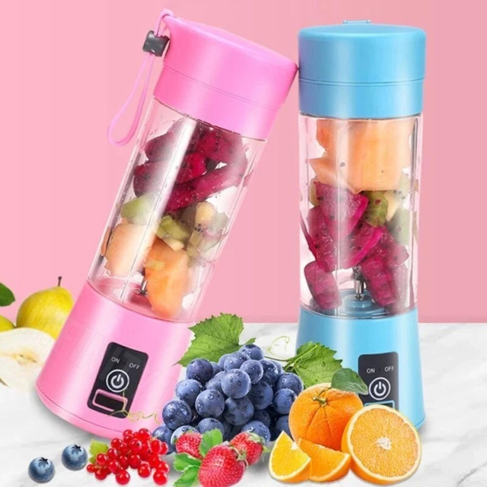 6-Blades Rechargeable Portable USB Electric Fruit Juicer Blender Travel Bottle