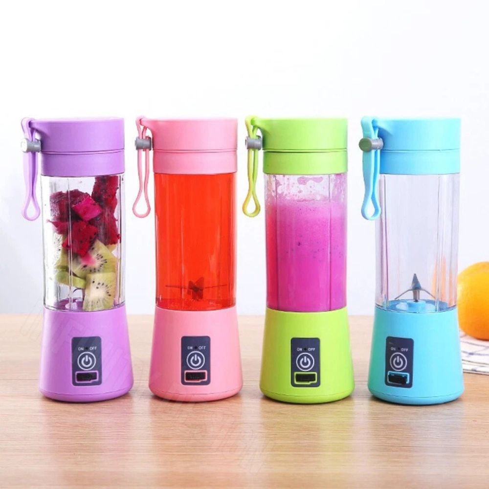 6-Blades Rechargeable Portable USB Electric Fruit Juicer Blender Travel Bottle