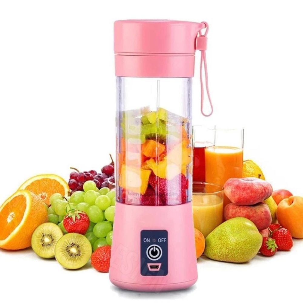 6-Blades Rechargeable Portable USB Electric Fruit Juicer Blender Travel Bottle