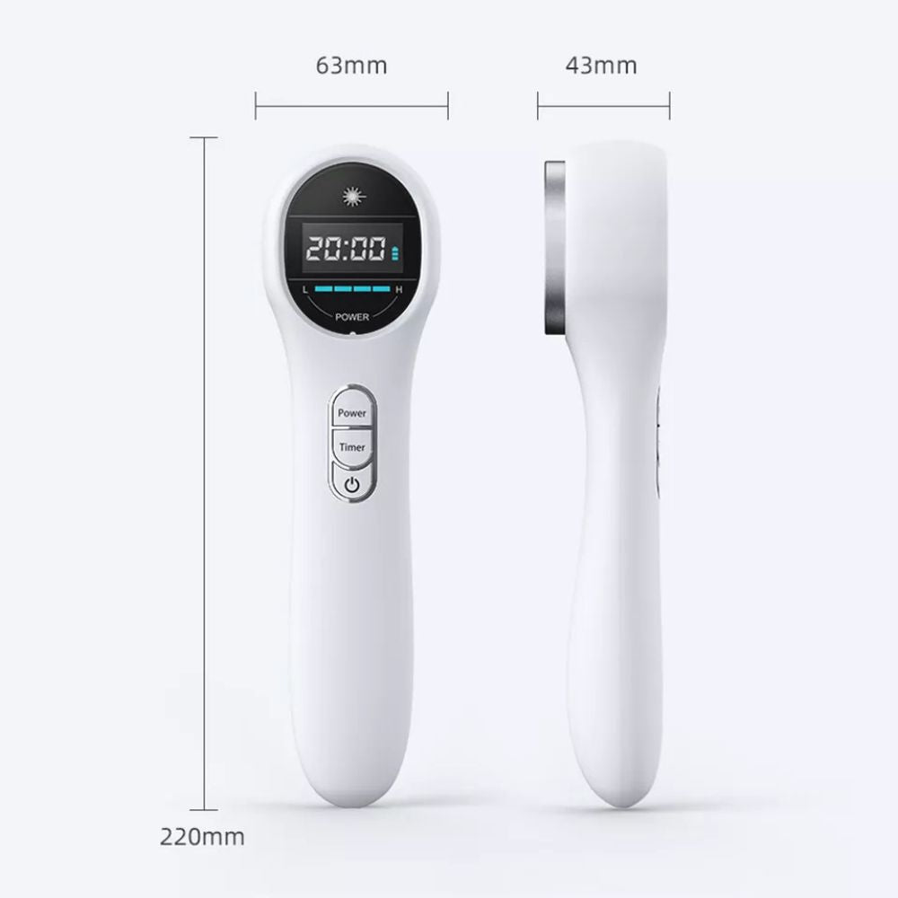 650nm+808nm Cold Laser Red Light Pain Relief Therapy Knee Fit Pet Wounds Healing