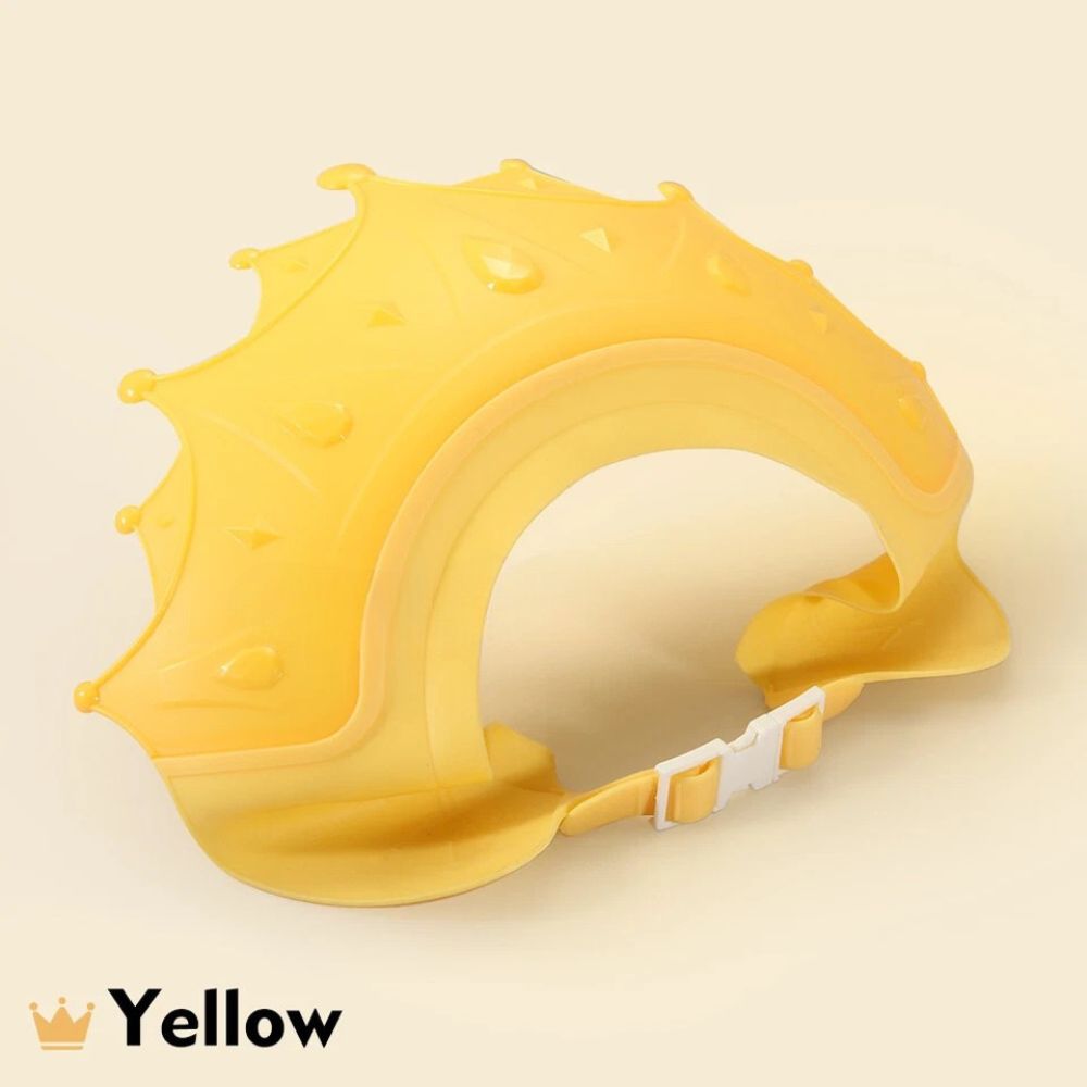 Adjustable Baby Shower Cap Kids Children Bath Wash Hair Eye Care Crown Shape Hat
