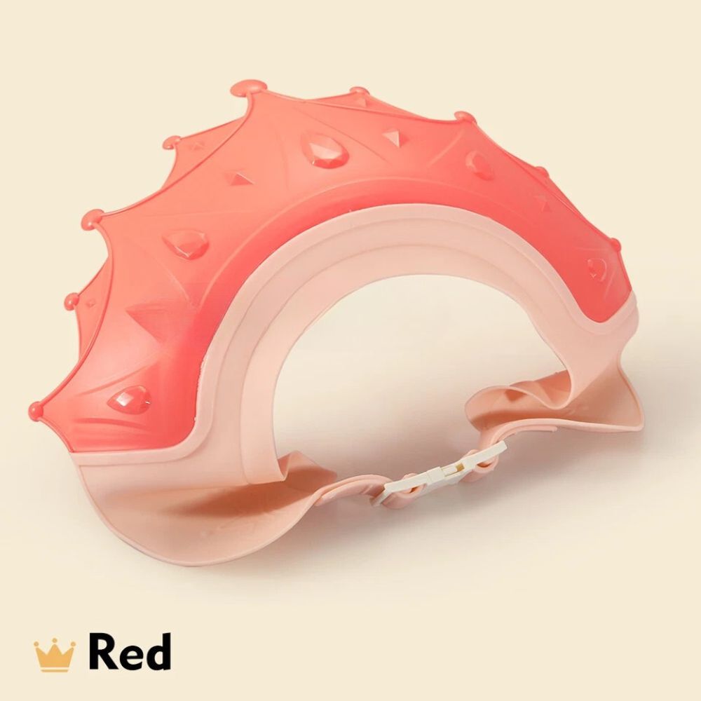 Adjustable Baby Shower Cap Kids Children Bath Wash Hair Eye Care Crown Shape Hat