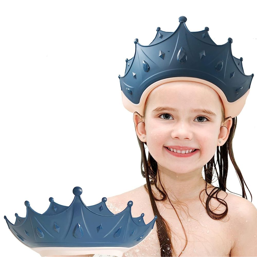 Adjustable Baby Shower Cap Kids Children Bath Wash Hair Eye Care Crown Shape Hat