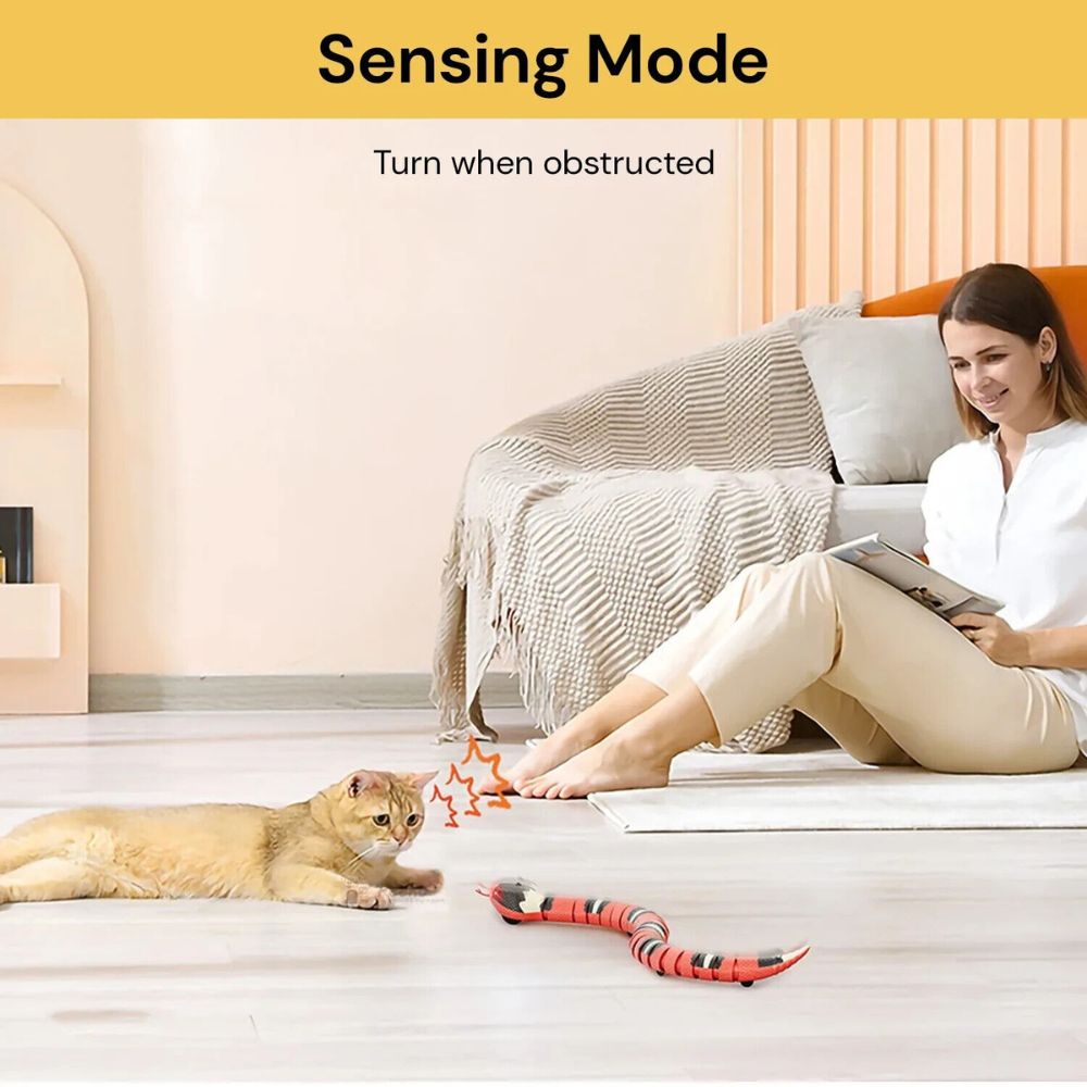 Cat Pet Snake Interactive Toy Smart Sensing Toys Cats USB Charging Electron