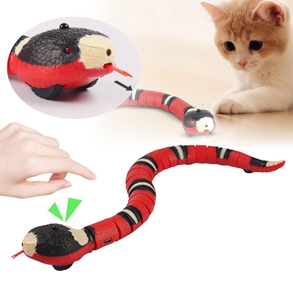 Cat Pet Snake Interactive Toy Smart Sensing Toys Cats USB Charging Electron