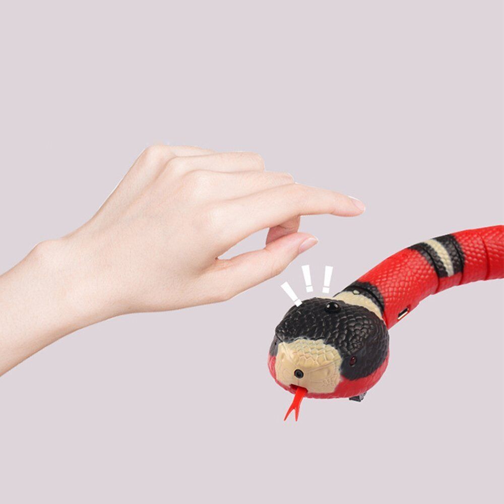 Cat Pet Snake Interactive Toy Smart Sensing Toys Cats USB Charging Electron