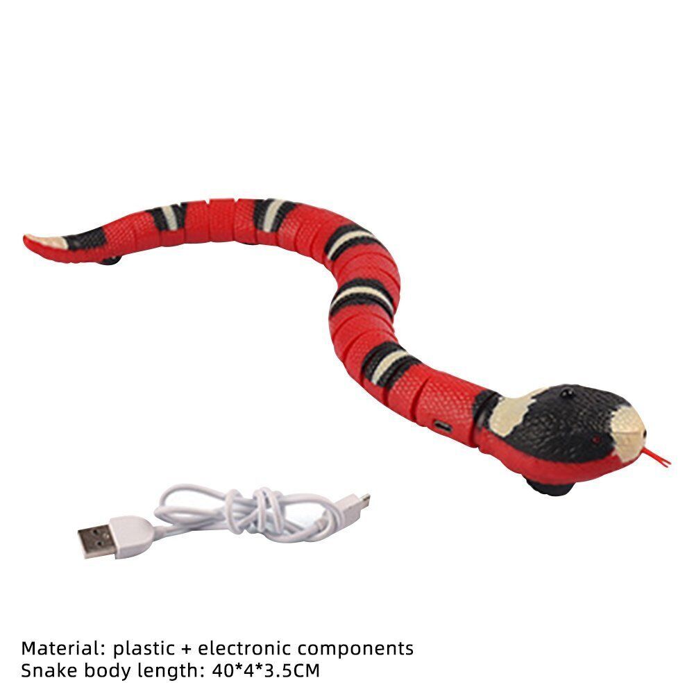 Cat Pet Snake Interactive Toy Smart Sensing Toys Cats USB Charging Electron