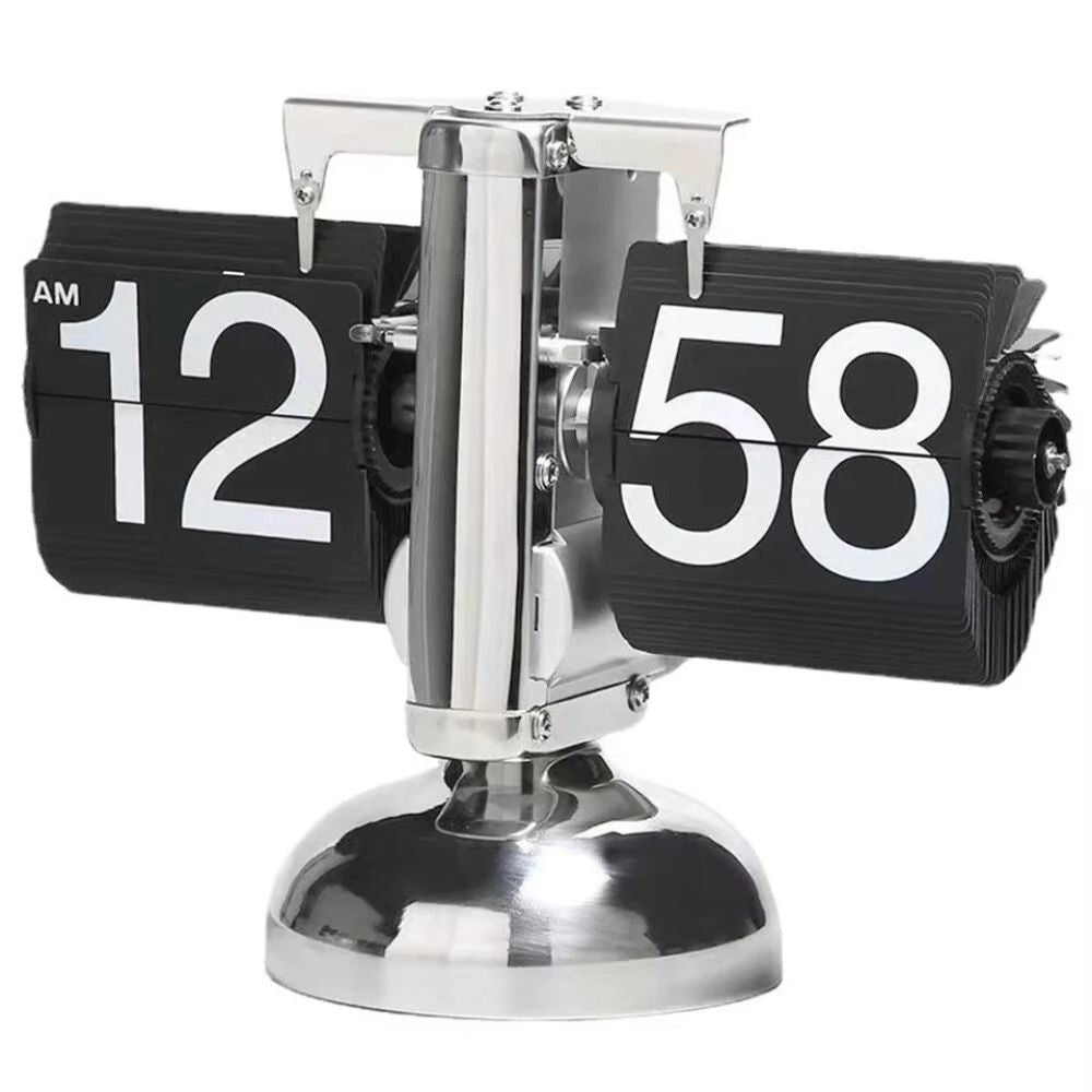 Digital Auto Flip Clock Internal Gear Operated Time Clocks Quartz