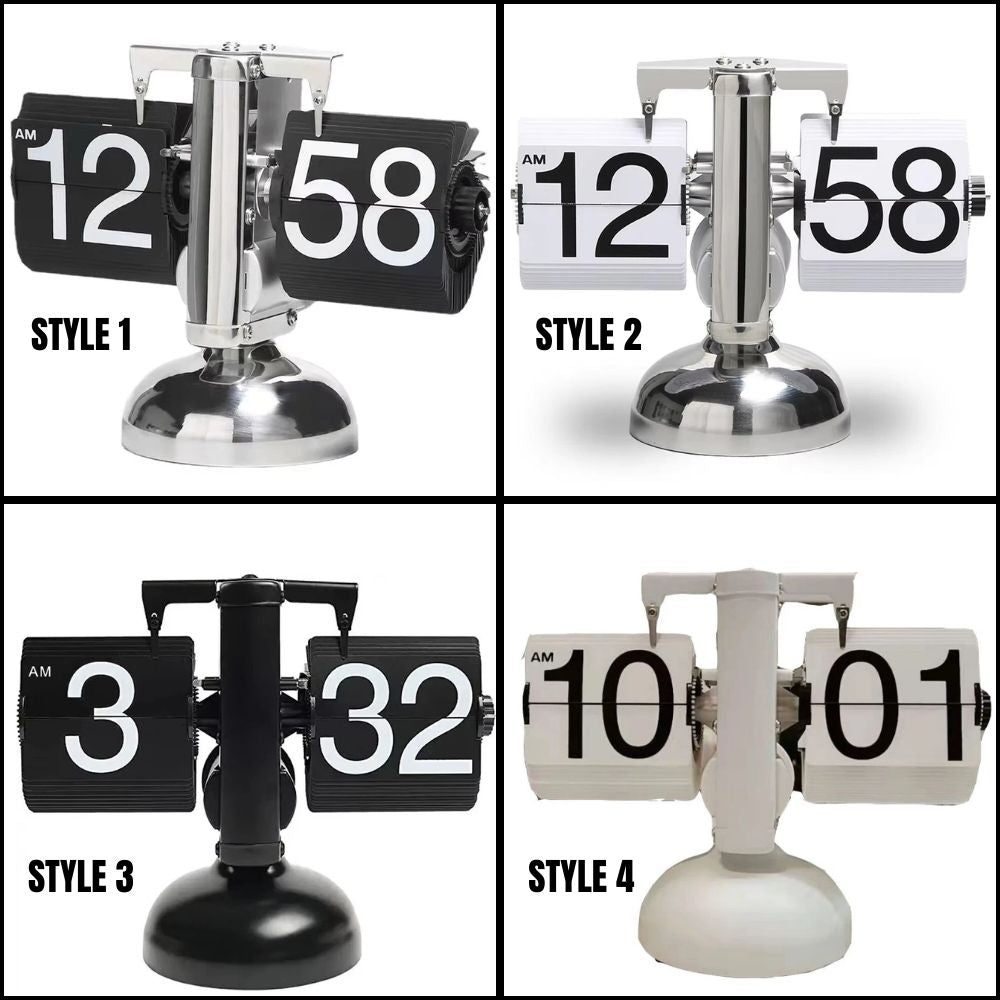 Digital Auto Flip Clock Internal Gear Operated Time Clocks Quartz