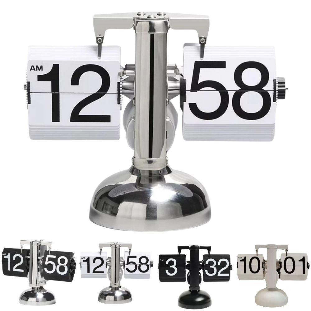 Digital Auto Flip Clock Internal Gear Operated Time Clocks Quartz