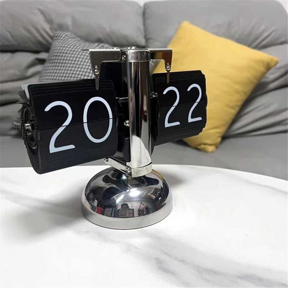 Digital Auto Flip Clock Internal Gear Operated Time Clocks Quartz