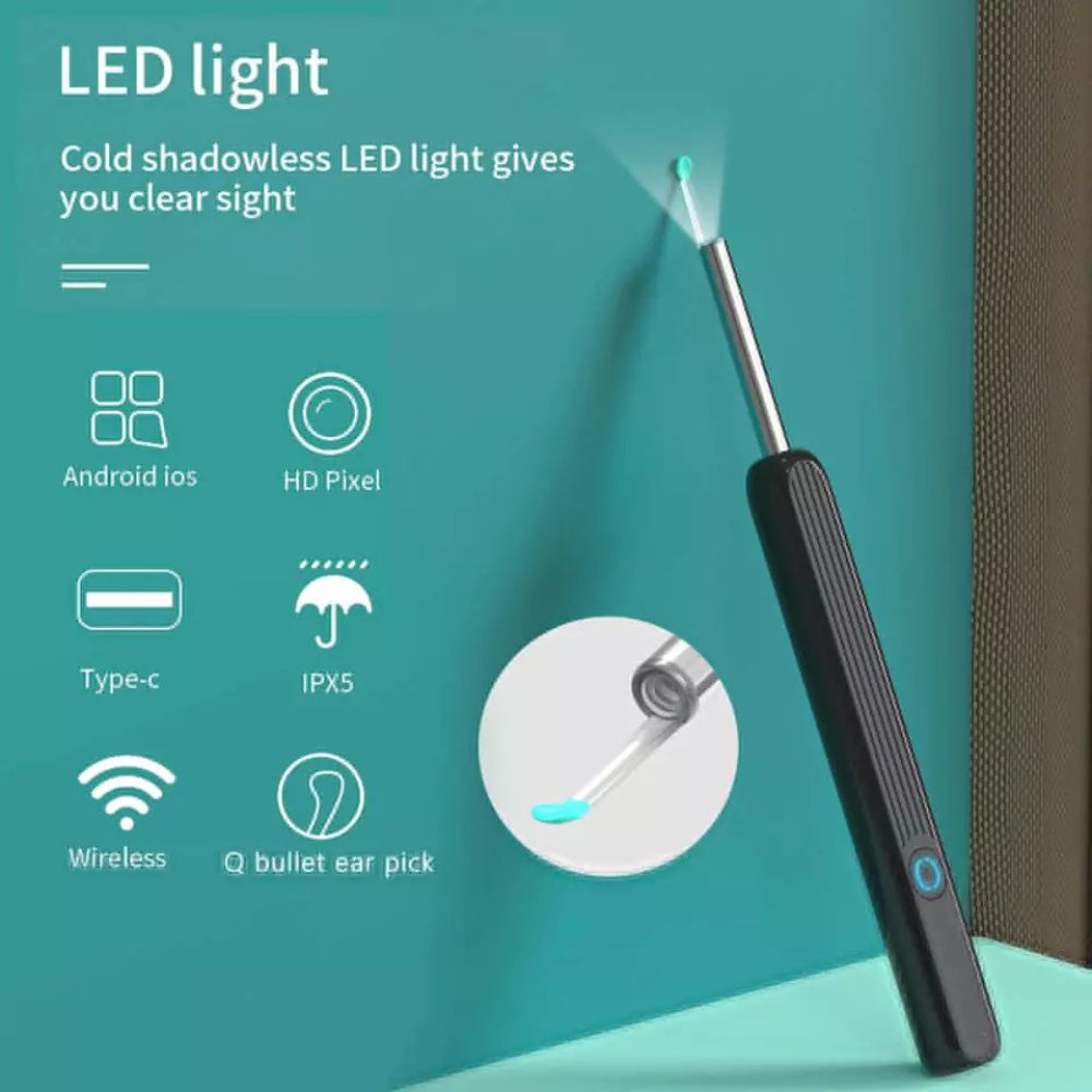 Ear Wax Remover Ear Cleaner Removal Camera LED Light Scoop Cleaning Pick Tool