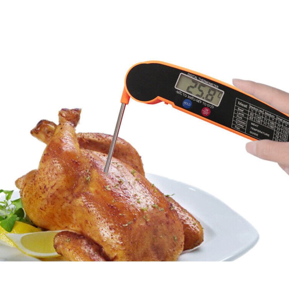 Foldable Digital Cooking Food Thermometer Temperature Probe Kitchen BBQ Meat Jam
