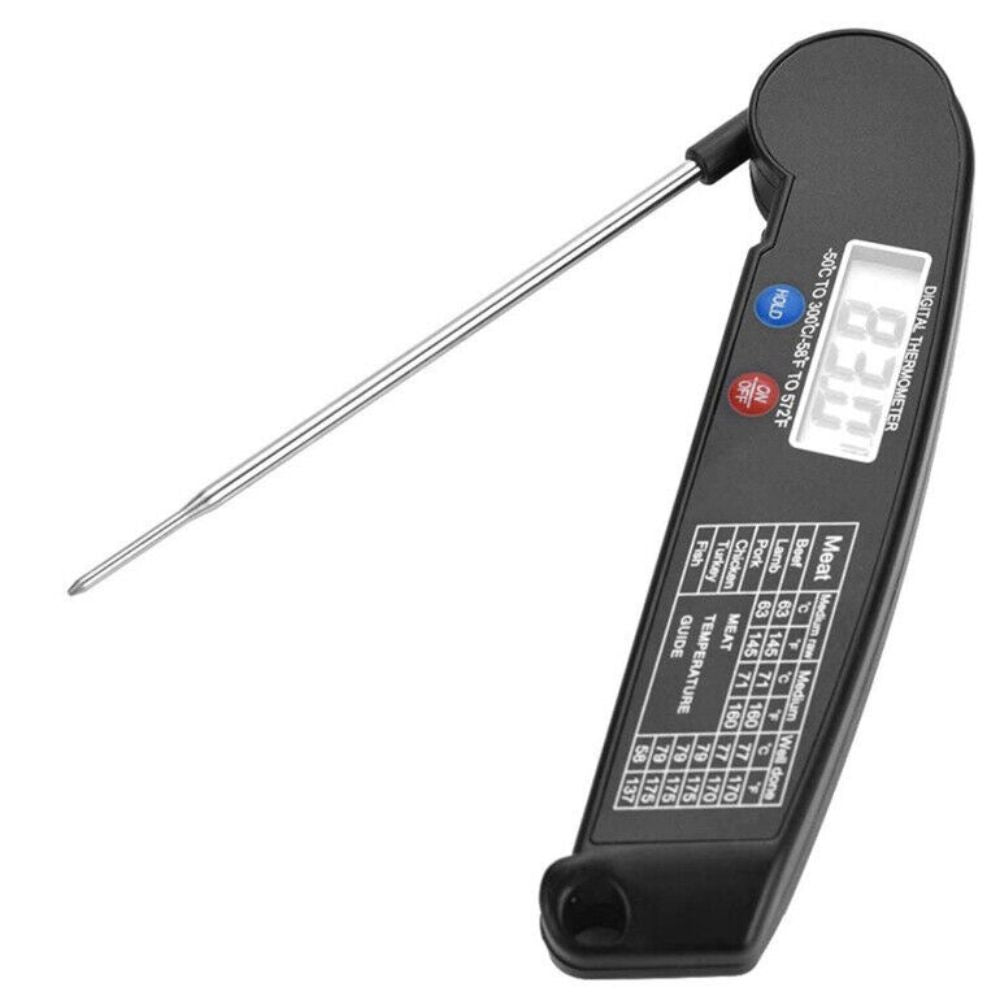 Foldable Digital Cooking Food Thermometer Temperature Probe Kitchen BBQ Meat Jam