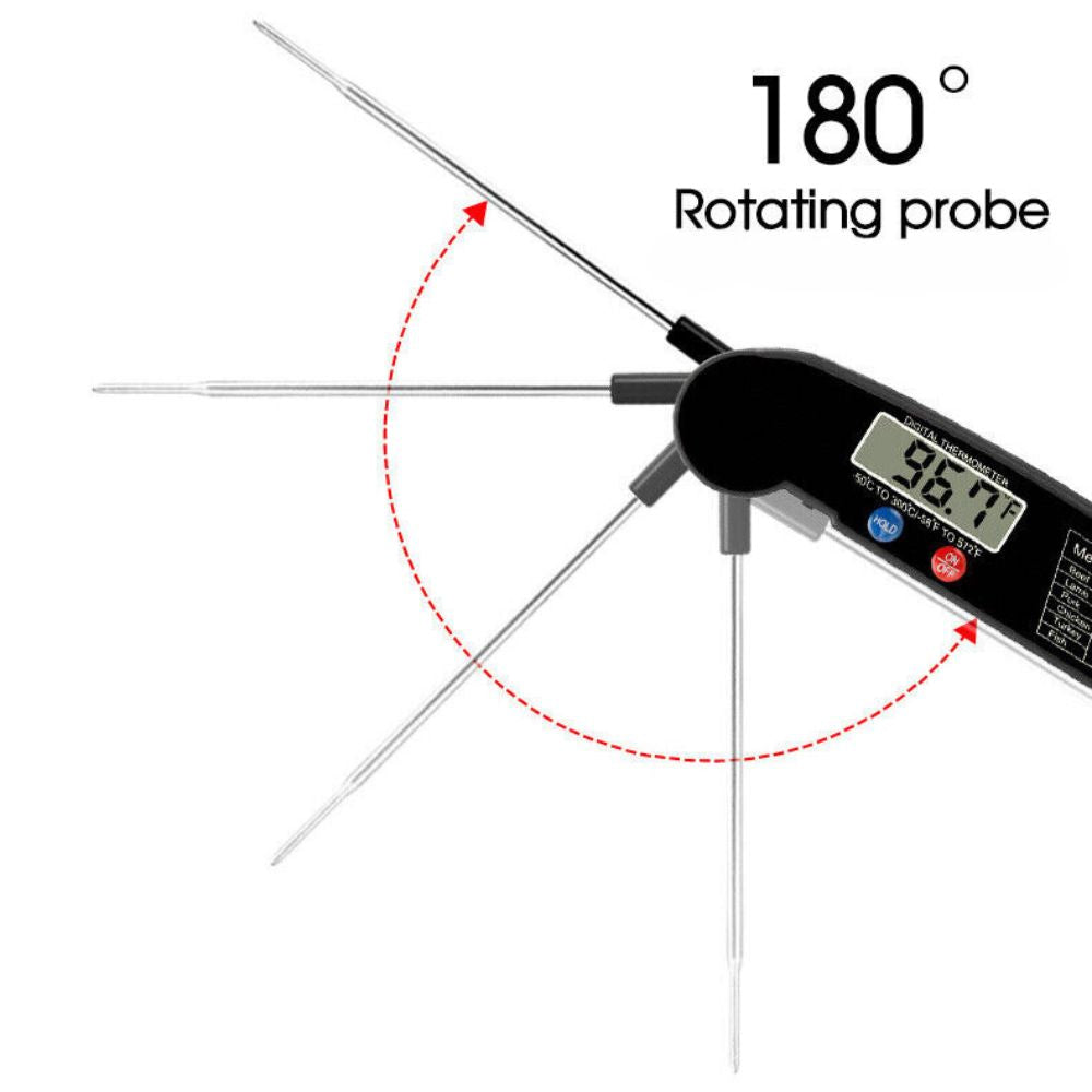 Foldable Digital Cooking Food Thermometer Temperature Probe Kitchen BBQ Meat Jam