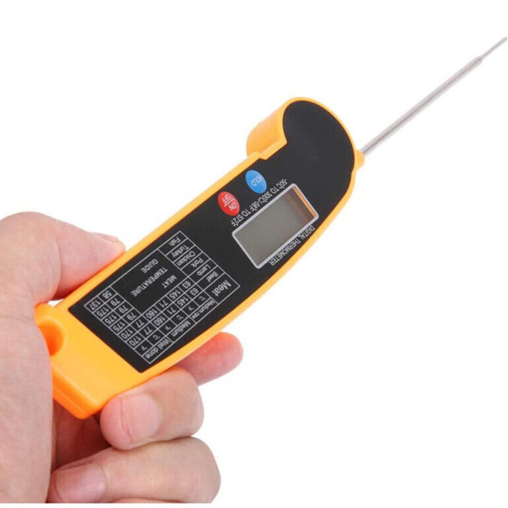 Foldable Digital Cooking Food Thermometer Temperature Probe Kitchen BBQ Meat Jam