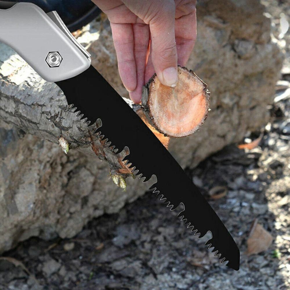 Foldable SK5 High-Manganese Steel Folding Camping Pruning Hand Saw Bushcraft Outdoor
