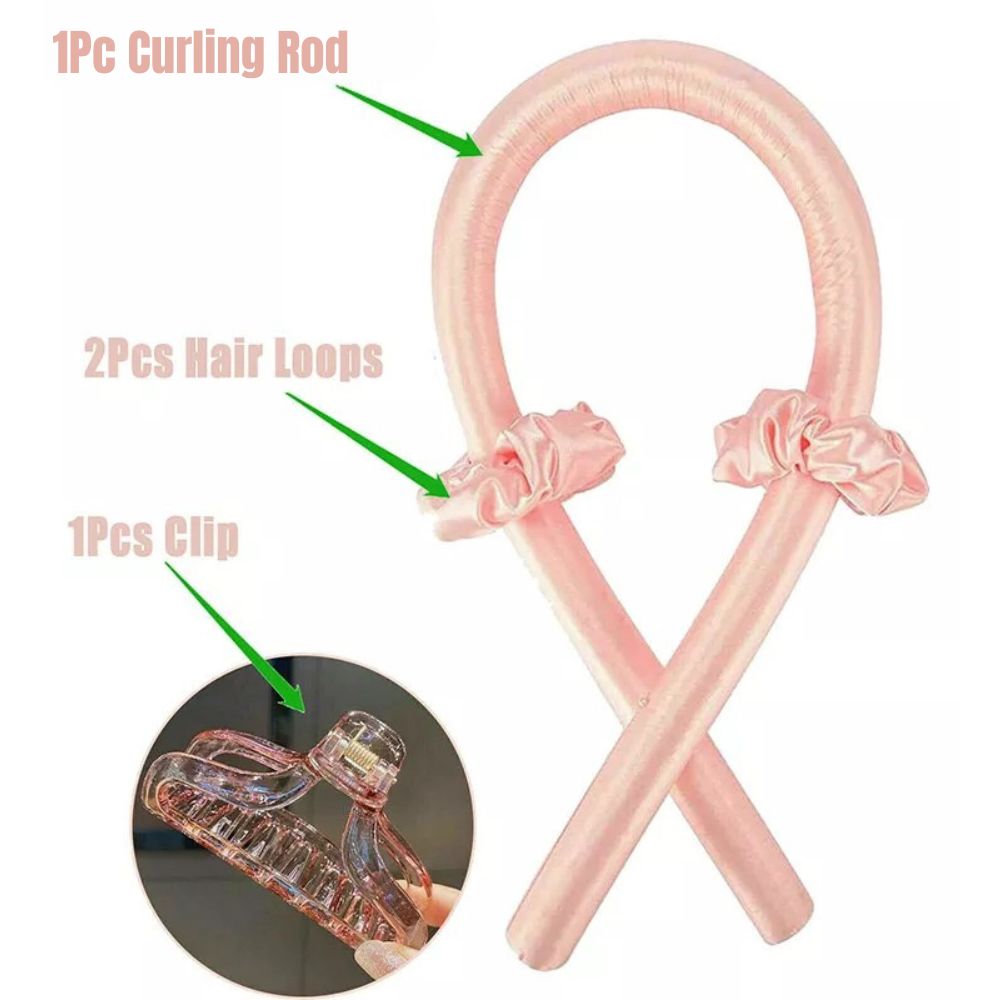 Heatless Curler Sets Curling Rod Headband Silk Curling Ribbon Hair Roller Lazy