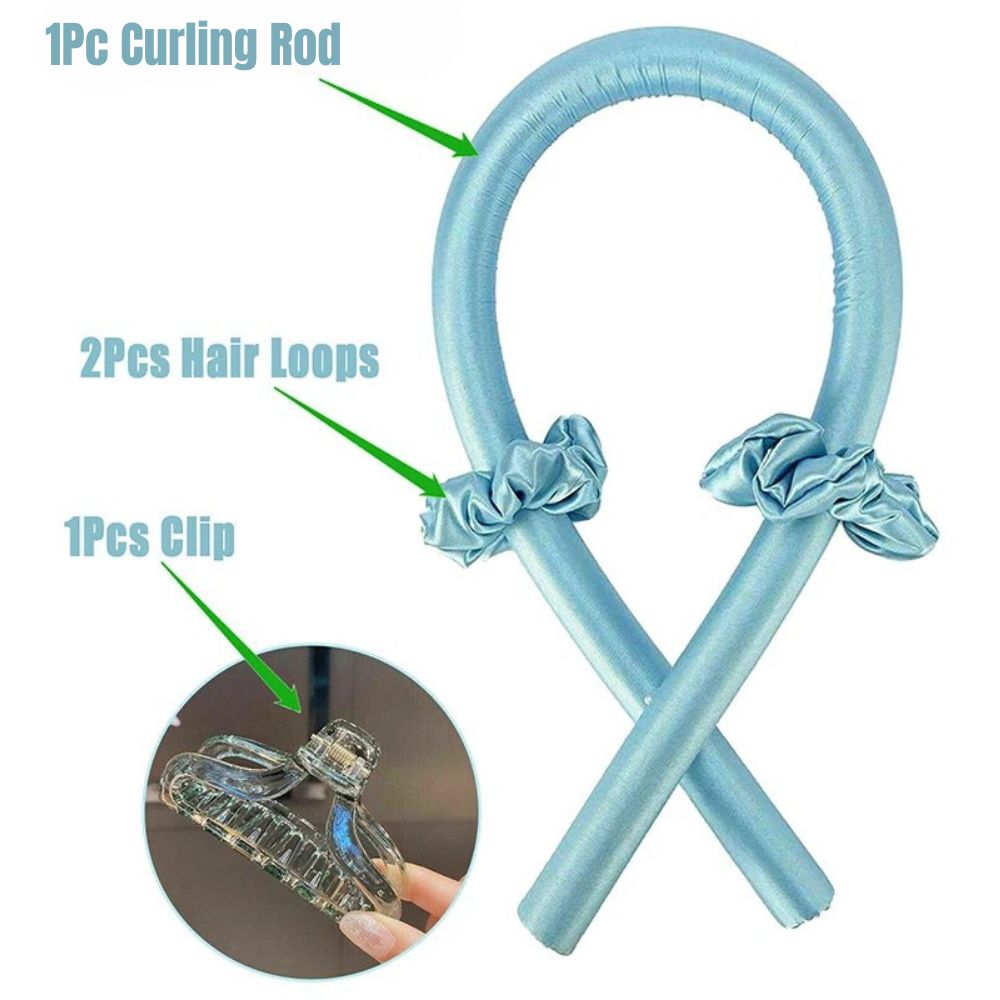 Heatless Curler Sets Curling Rod Headband Silk Curling Ribbon Hair Roller Lazy