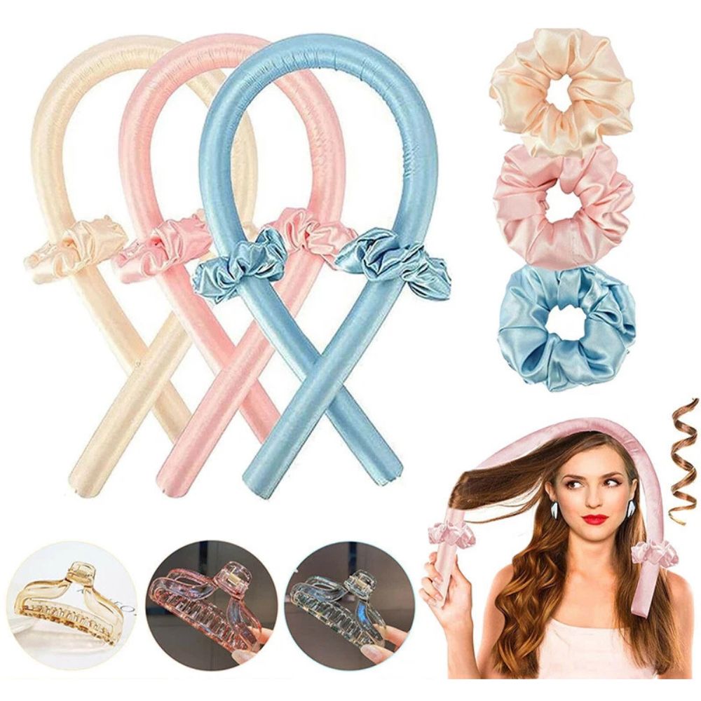Heatless Curler Sets Curling Rod Headband Silk Curling Ribbon Hair Roller Lazy