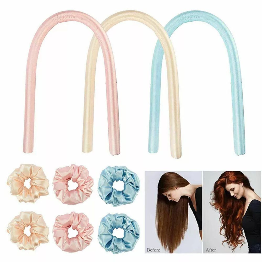 Heatless Curler Sets Curling Rod Headband Silk Curling Ribbon Hair Roller Lazy