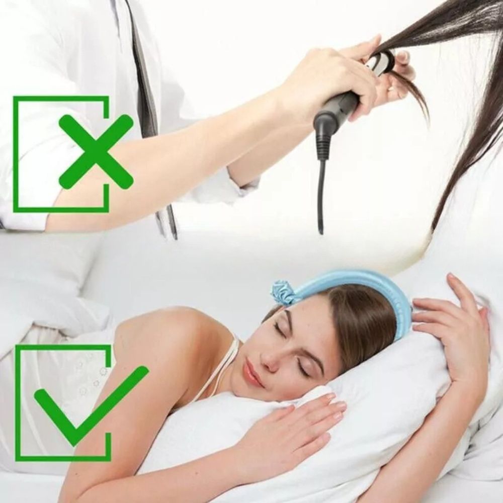 Heatless Curler Sets Curling Rod Headband Silk Curling Ribbon Hair Roller Lazy