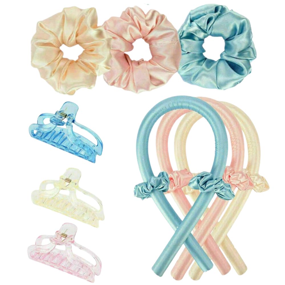 Heatless Curler Sets Curling Rod Headband Silk Curling Ribbon Hair Roller Lazy