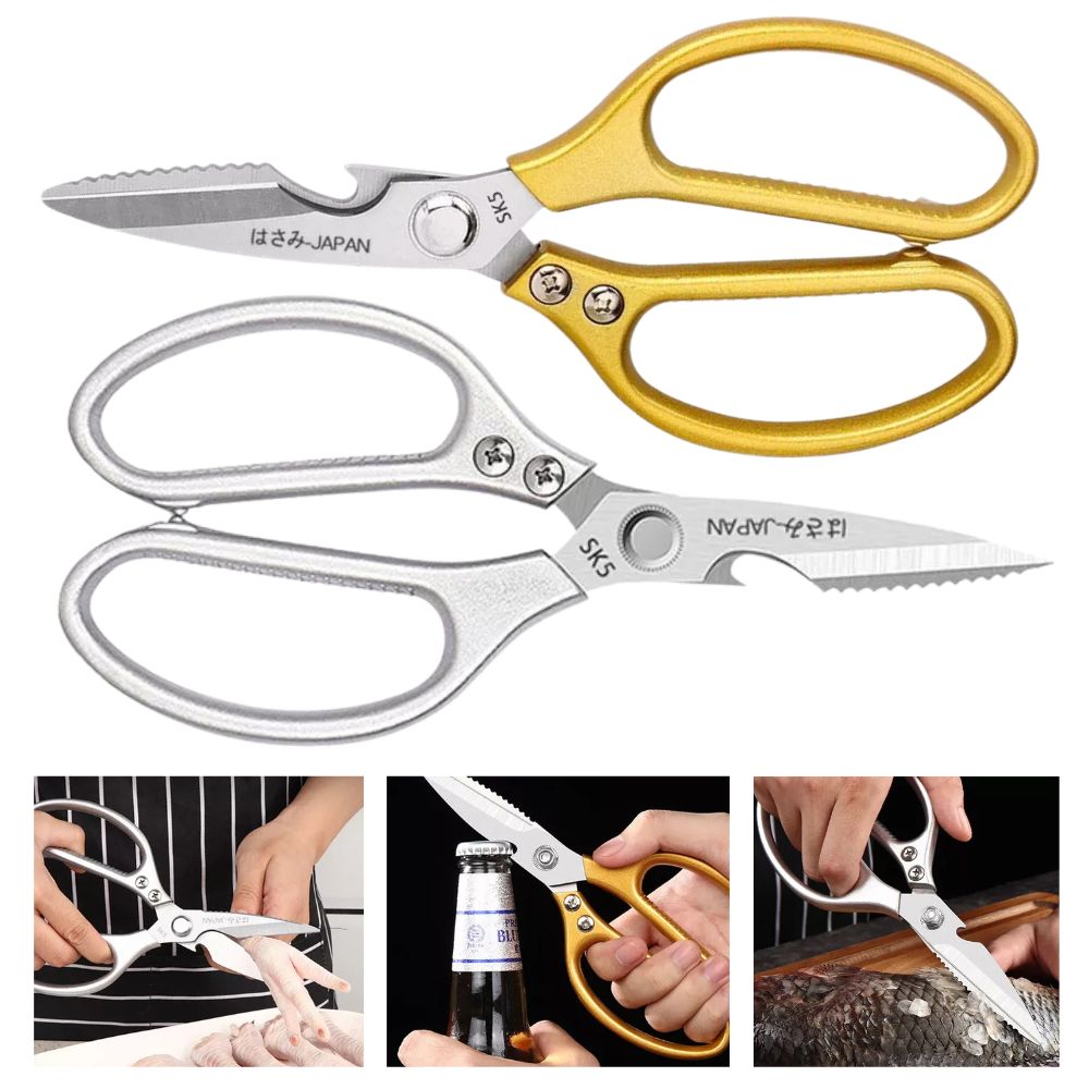 Heavy Duty Kitchen Scissors Shears Stainless Steel Fish Chicken Bone Beer Opener