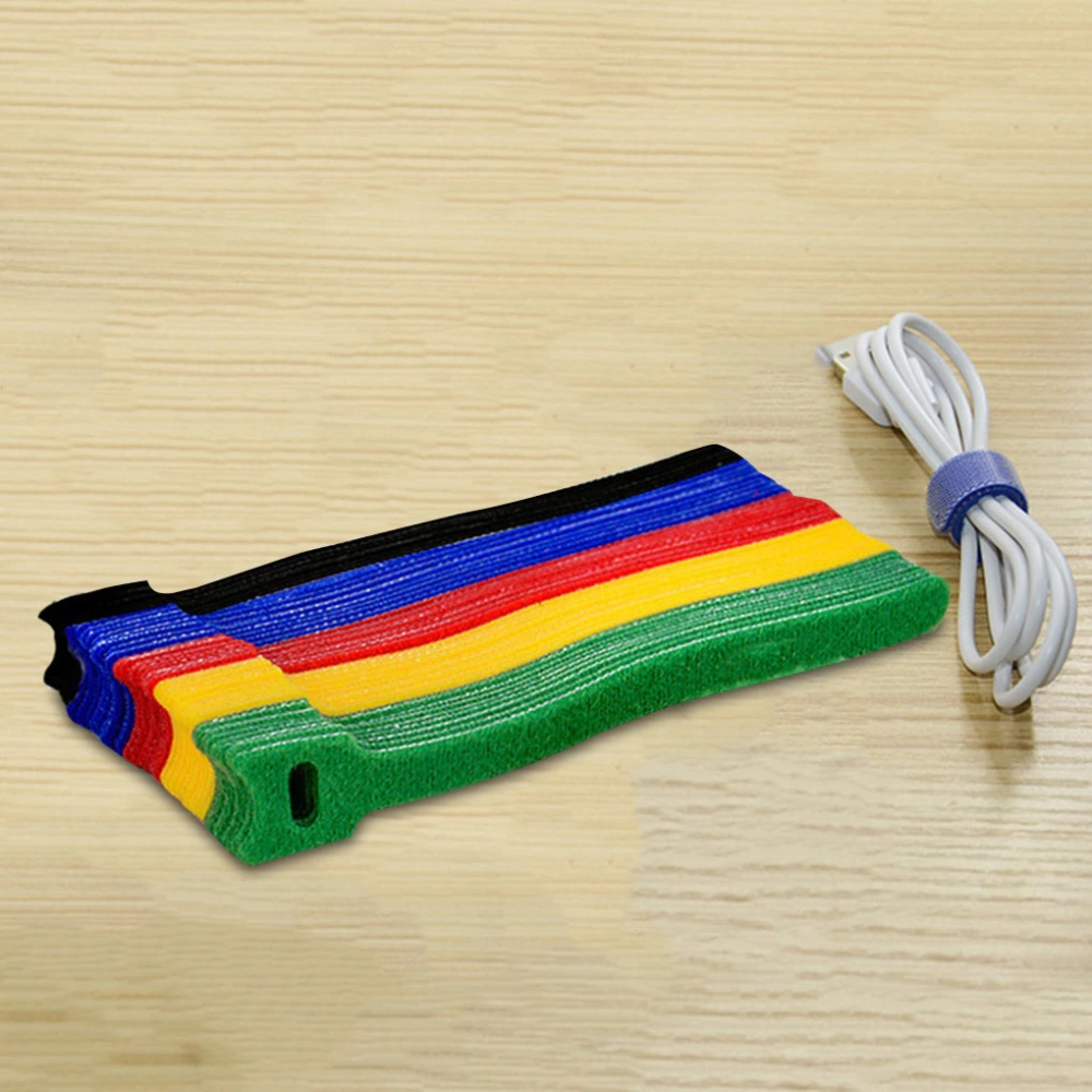 Hook and Loop Cable Ties Reusable Magic Cords Organiser Strap Tidy Grip