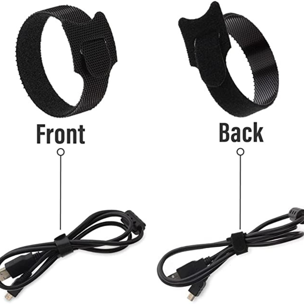 Hook and Loop Cable Ties Reusable Magic Cords Organiser Strap Tidy Grip