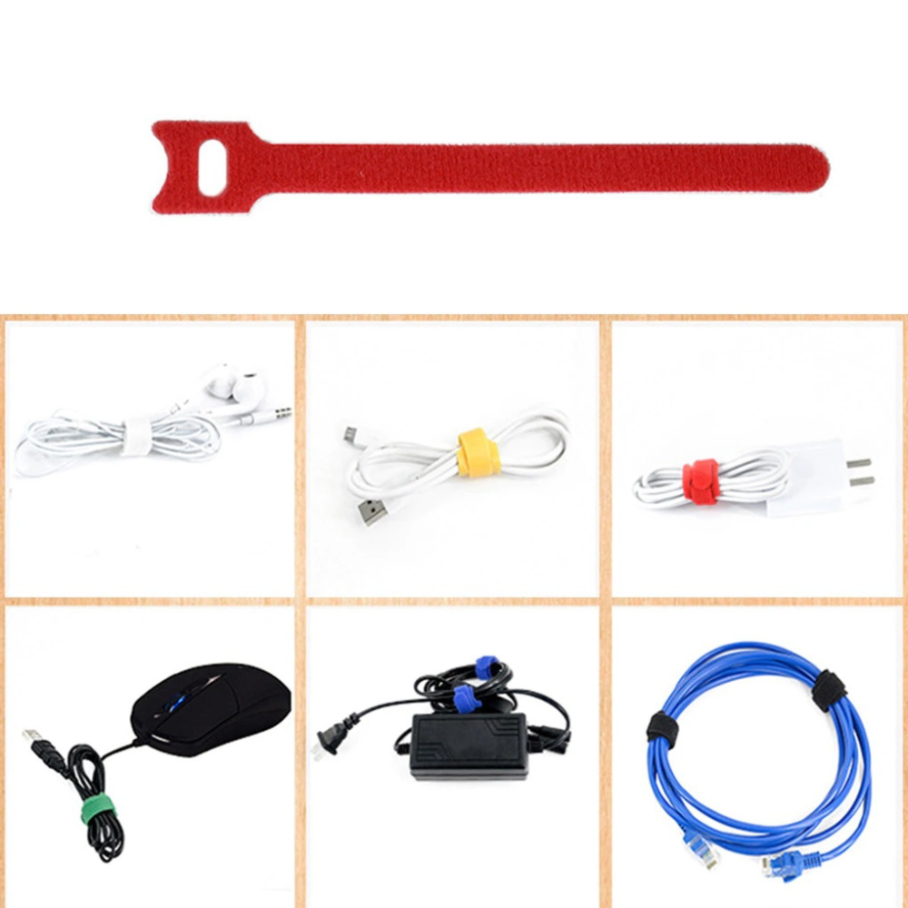 Hook and Loop Cable Ties Reusable Magic Cords Organiser Strap Tidy Grip