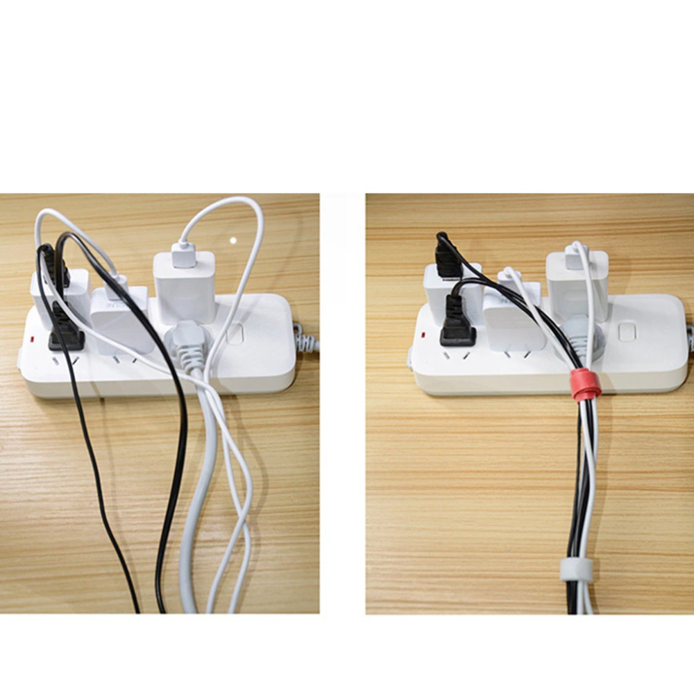 Hook and Loop Cable Ties Reusable Magic Cords Organiser Strap Tidy Grip