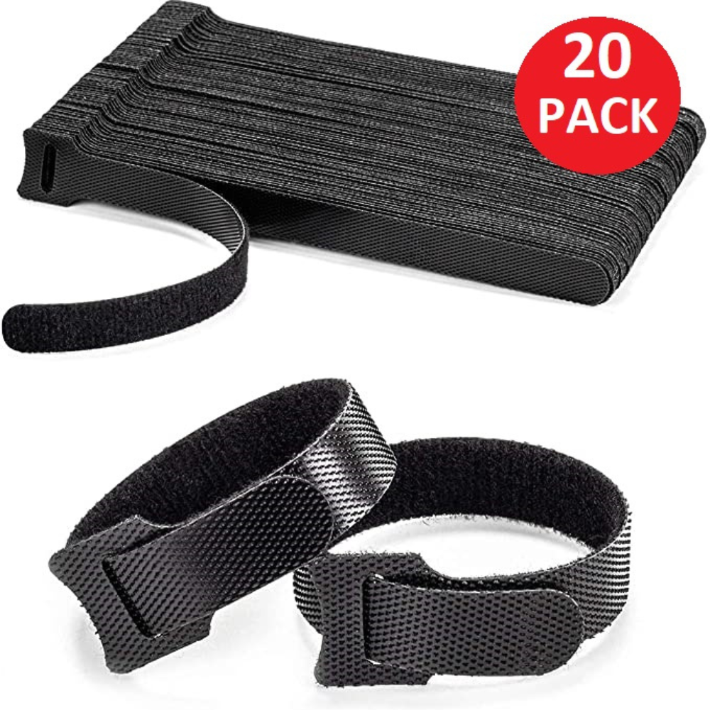 Hook and Loop Cable Ties Reusable Magic Cords Organiser Strap Tidy Grip