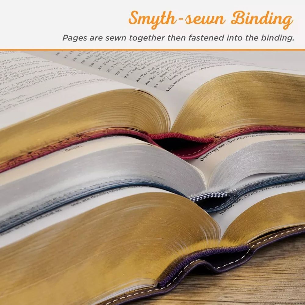 KJV Holy Bible Standard Size Burgundy Faux Leather with Ribbon and Thumb Index