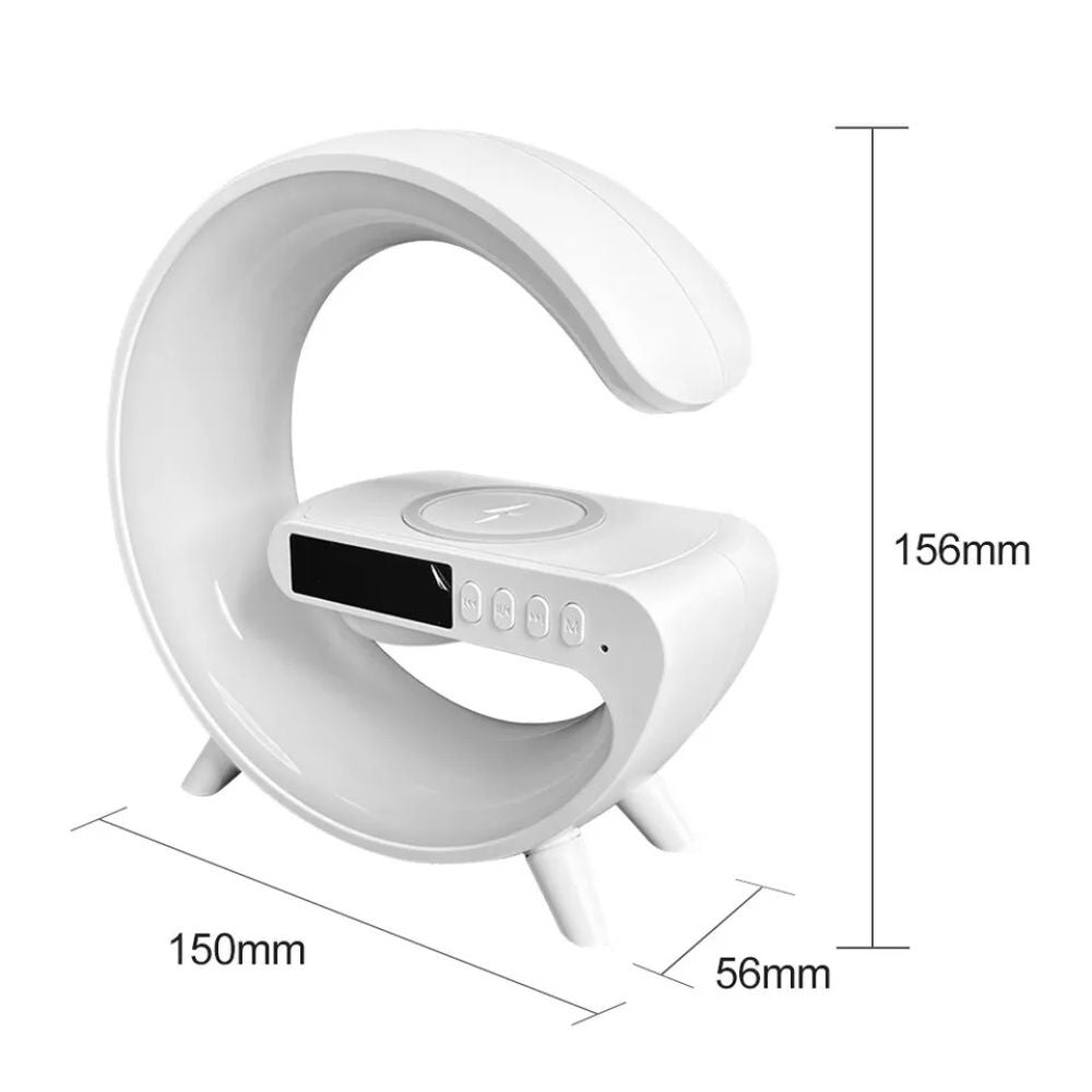 LED Lamp Smart Bluetooth Speaker Wireless Charger Night Light RGB Alarm Clock