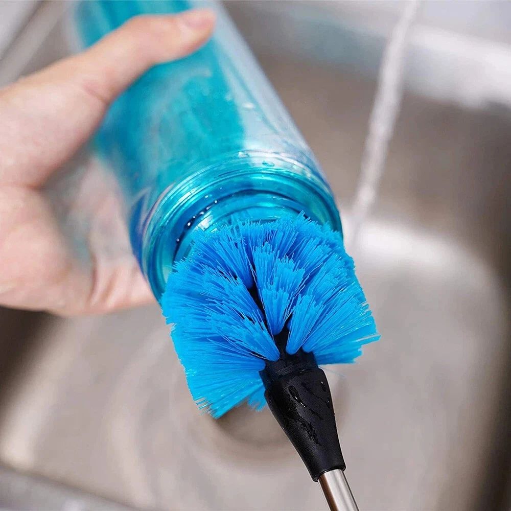 Long Handle Water Bottle Brush Kitchen Flexible Cleaning Baby Bottles Jars