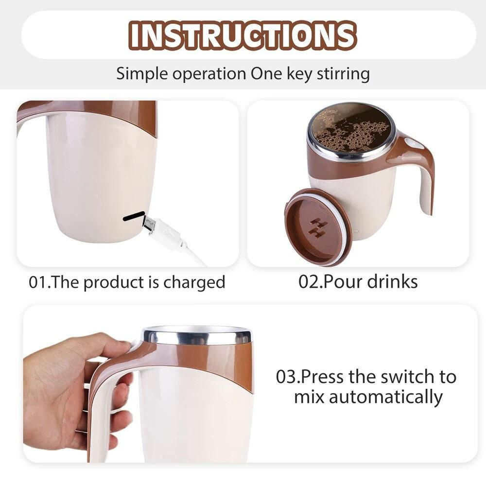 Magnetic Electric Rechargeable Automatic Self Stirring Mixing Mug Cup
