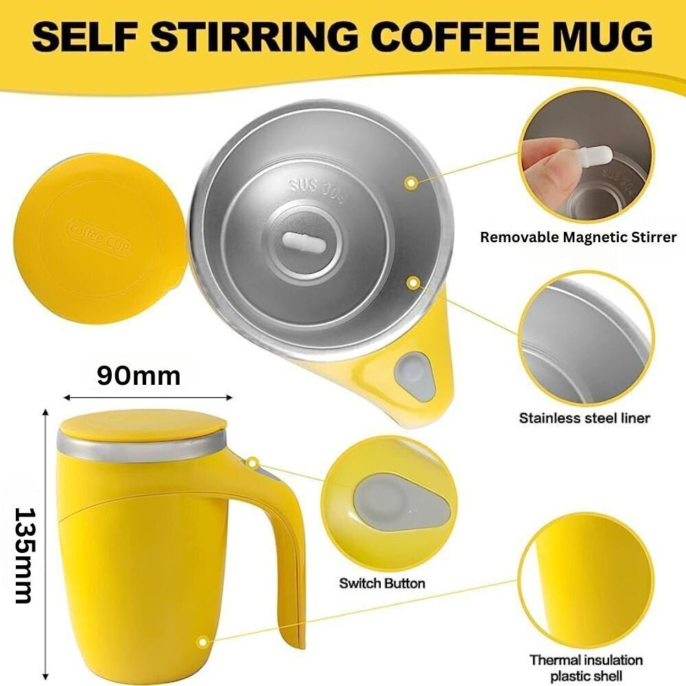 Magnetic Electric Rechargeable Automatic Self Stirring Mixing Mug Cup