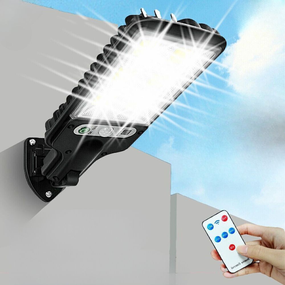 Motion Sensor Solar Flood Light 9000W LED Security Wall Yard Street Outdoor Lamp