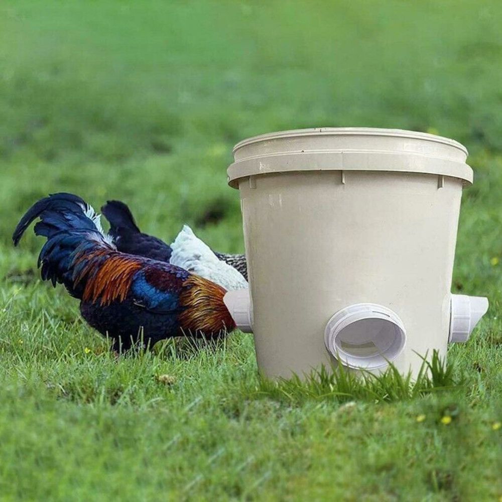Chicken Feeder Poultry Pro Feeder DIY Port PVC Gravity Fed