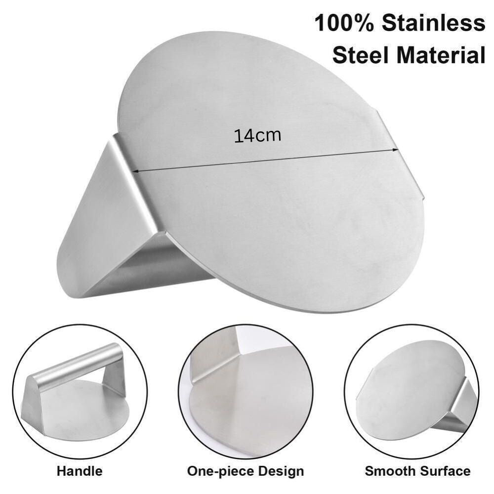 No-Rust Burger Press Meat Smasher Hamburger Steak for Griddle Accessory BBQ Home