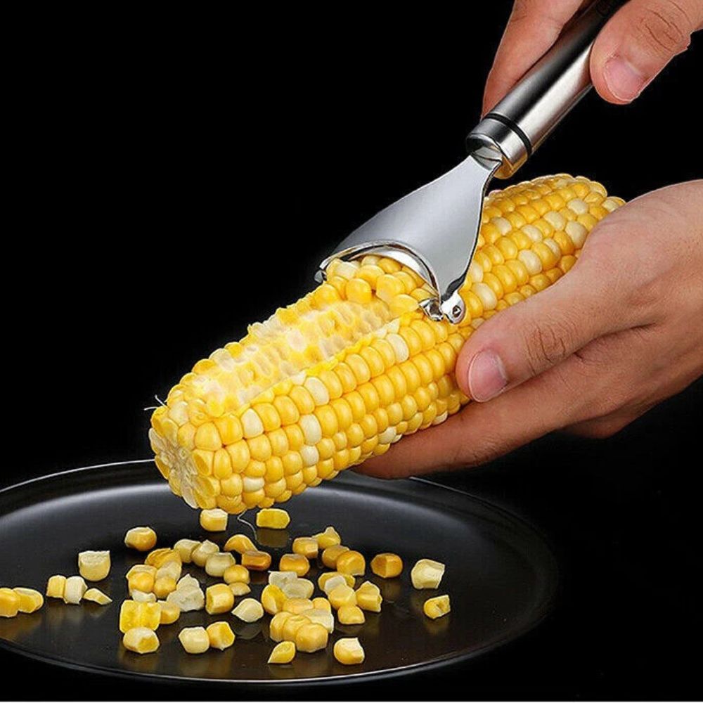 One-Step Corn Peeler Kitchen Tool Thresher Cob Kernel Cutter Stripper Remover