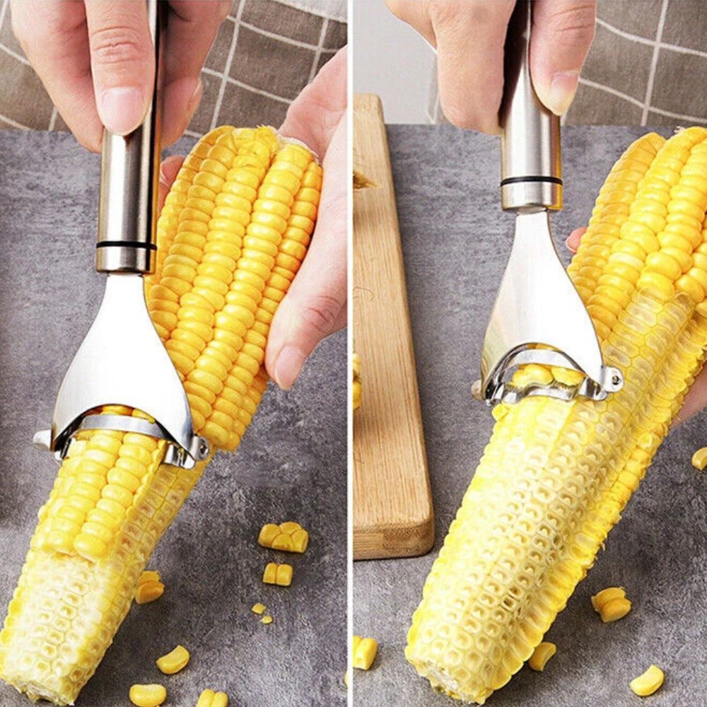 One-Step Corn Peeler Kitchen Tool Thresher Cob Kernel Cutter Stripper Remover
