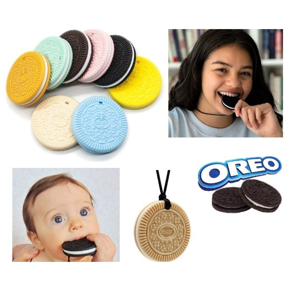 Oreo Sensory Chew Necklace For Biting, Teething, Autism, ADHD & Fidgeting