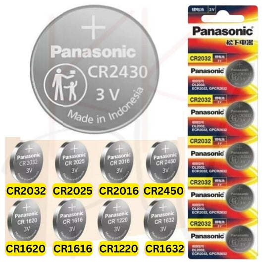 Panasonic Battery Button Coin Cell Lithium Battery CR1220 CR1616 CR1620 CR1632 CR2016 CR2025 CR2032 CR2430 CR2450