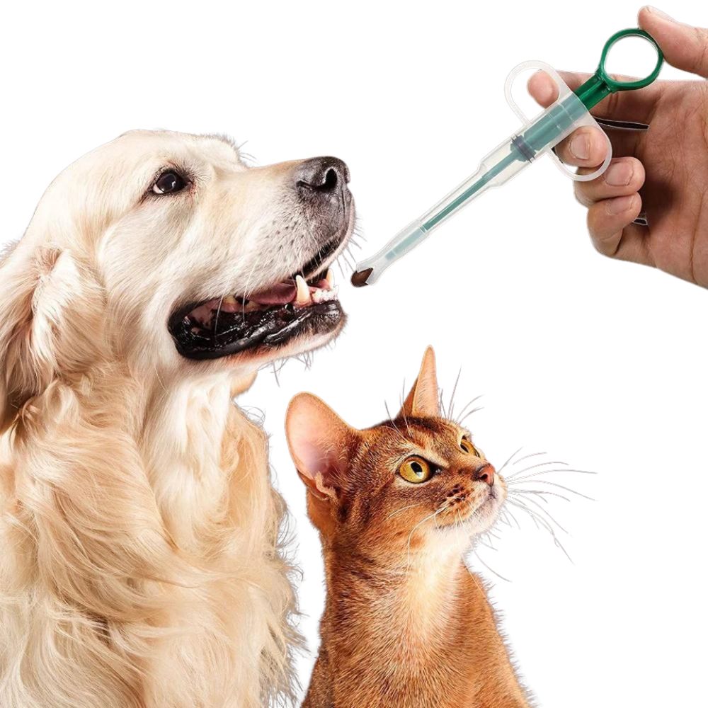 Pet Pill Dispenser Pusher Syringe Popper Dog Cat Capsule Tablet Piller Feeding
