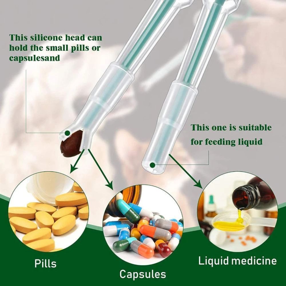 Pet Pill Dispenser Pusher Syringe Popper Dog Cat Capsule Tablet Piller Feeding